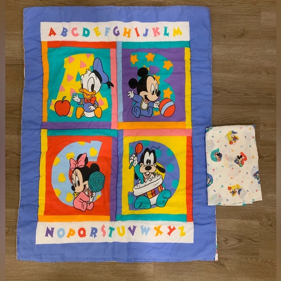 Disney Bedding Vintage Disney Dundee Mickey Mouse Alphabet Crib
